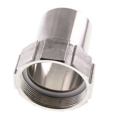 63 mm (2-1/2'') y G2-1/2'' Acero inoxidable 1.4401 Tuerca de racor para manguera Junta plana PTFE Collares de seguridad EN 14420-5 (DIN 2817)