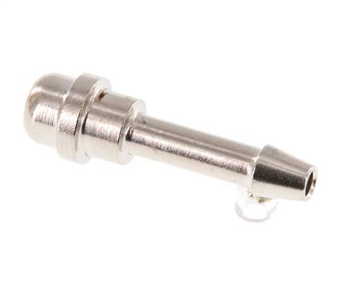Boquilla de latón niquelado de 4 mm sin tuerca de unión (G1/8'') 11mm [5 Piezas]
