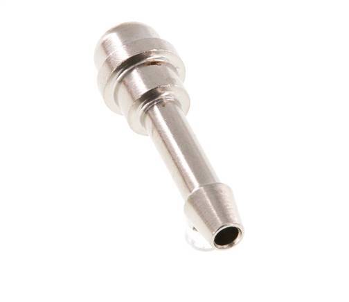 Boquilla de latón niquelado de 4 mm sin tuerca de unión (G1/8'') 11mm [5 Piezas]