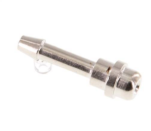 Boquilla de latón niquelado de 4 mm sin tuerca de unión (G1/8'') 11mm [5 Piezas]