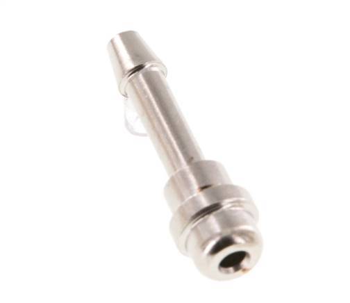 Boquilla de latón niquelado de 4 mm sin tuerca de unión (G1/8'') 11mm [5 Piezas]