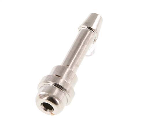 Boquilla de latón niquelado de 4 mm sin tuerca de unión (G1/8'') 11mm [5 Piezas]