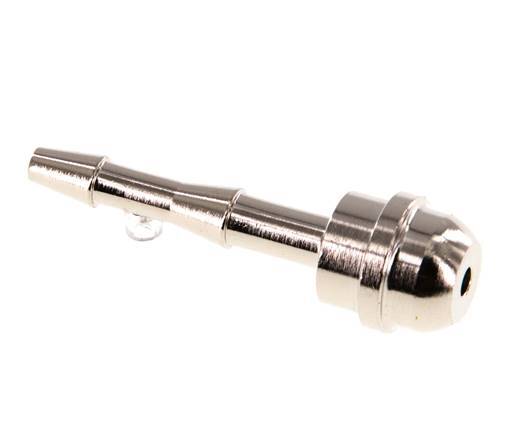 Boquilla de latón niquelado de 4 mm sin tuerca de unión (G3/8'') 14,5mm [2 Piezas]