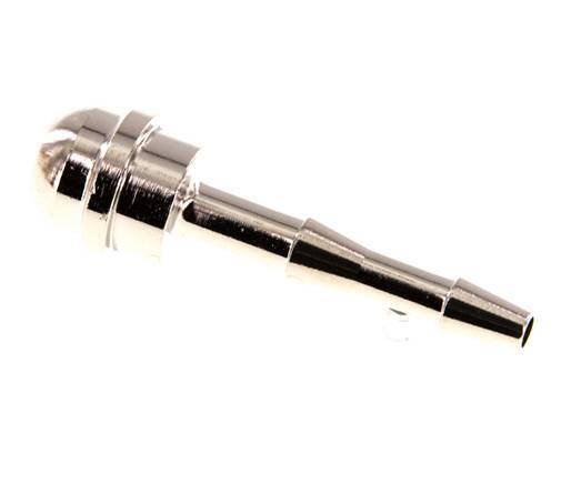 Boquilla de latón niquelado de 4 mm sin tuerca de unión (G3/8'') 14,5mm [2 Piezas]