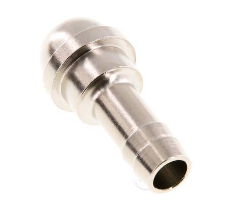 Lengüeta de latón niquelado de 9 mm (3/8'') sin tuerca de unión (G1/2'') 19,5mm [2 Piezas]