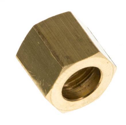 Tuerca de unión de latón de 4/6mm (G1/8'') L11mm [10 Piezas]