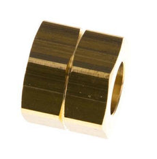 4/6mm (G1/4'' LH) Tuerca de Unión de Latón L15.5mm [5 Piezas]