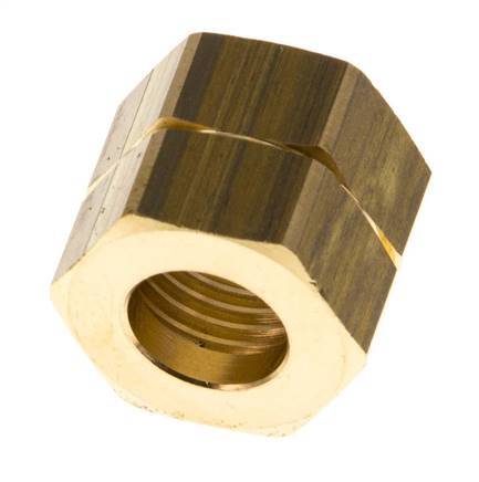 4/6mm (G1/4'' LH) Tuerca de Unión de Latón L15.5mm [5 Piezas]