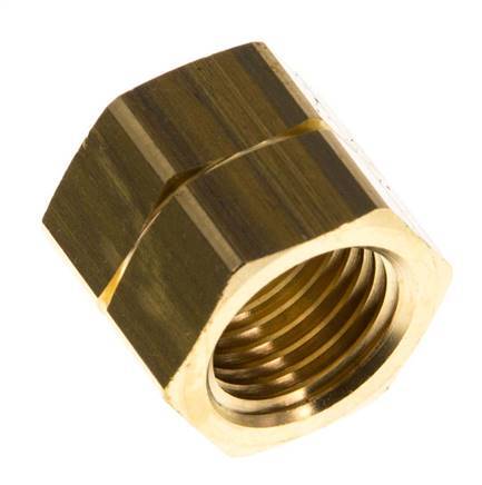 4/6mm (G1/4'' LH) Tuerca de Unión de Latón L15.5mm [5 Piezas]