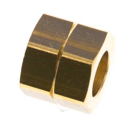9mm (G1/4'' LH) Tuerca de Unión de Latón L15.5mm [5 Piezas]
