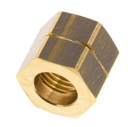 9mm (G1/4'' LH) Tuerca de Unión de Latón L15.5mm [5 Piezas]
