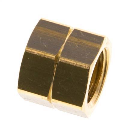 9mm (G1/4'' LH) Tuerca de Unión de Latón L15.5mm [5 Piezas]