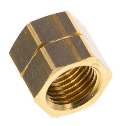 9mm (G1/4'' LH) Tuerca de Unión de Latón L15.5mm [5 Piezas]