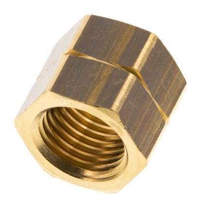 9mm (G1/4'' LH) Tuerca de Unión de Latón L15.5mm [5 Piezas]
