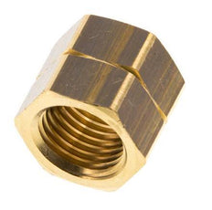 9mm (G1/4'' LH) Tuerca de Unión de Latón L15.5mm [5 Piezas]