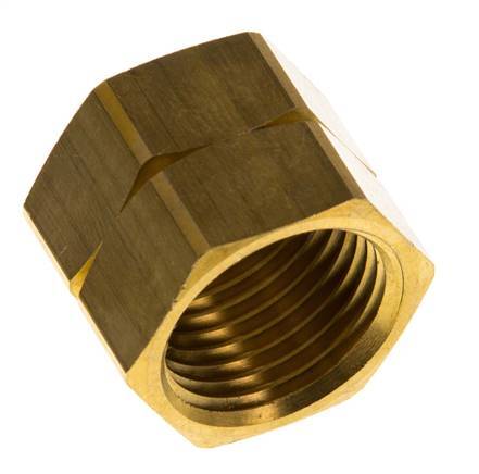 Tuerca de unión de latón de 6/9/13mm (G1/2'' LH) L20.5mm [2 Piezas]