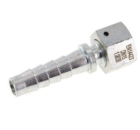 13x25 mm y G1/2'' pilar de manguera de acero galvanizado con tuerca de unión DIN EN 14423 / DIN 2826