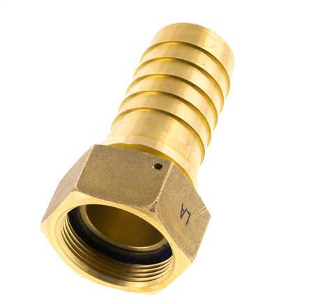 38x54 mm y G1-1/2'' Pilar de latón para manguera con tuerca de unión DIN EN 14423 / DIN 2826