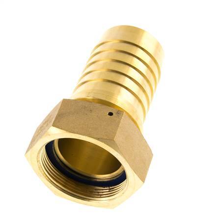 Pilar de latón de 50x68 mm y G2'' con tuerca de unión DIN EN 14423 / DIN 2826