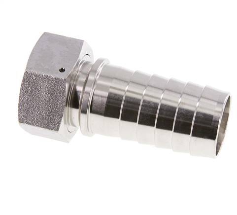 38x54 mm y G1-1/2'' Pilar de manguera de acero inoxidable 1.4301 con tuerca de unión DIN EN 14423 / DIN 2826