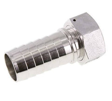 38x54 mm y G1-1/2'' Pilar de manguera de acero inoxidable 1.4301 con tuerca de unión DIN EN 14423 / DIN 2826