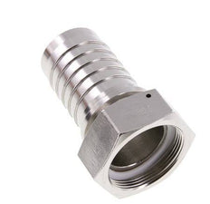 Pilar de manguera de acero inoxidable 1.4301 de 50x68 mm y G2'' con tuerca de unión DIN EN 14423 / DIN 2826