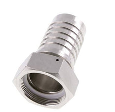 Pilar de manguera de acero inoxidable 1.4301 de 50x68 mm y G2'' con tuerca de unión DIN EN 14423 / DIN 2826