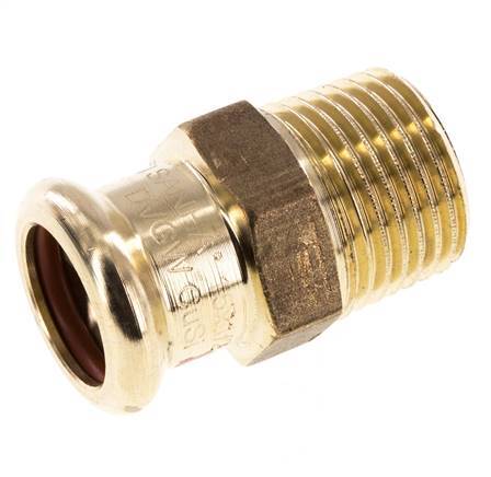 Press Fitting - 15mm Hembra & R 1/2'' Macho - Aleación de cobre