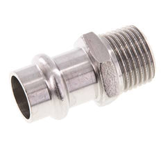 Racor a presión - 15 mm hembra y R 1/2'' macho - Acero inoxidable