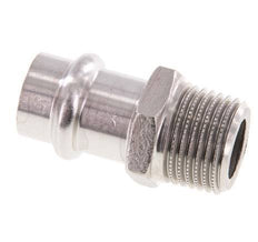 Racor a presión - 15 mm hembra y R 1/2'' macho - Acero inoxidable