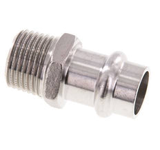 Racor a presión - 15 mm hembra y R 1/2'' macho - Acero inoxidable