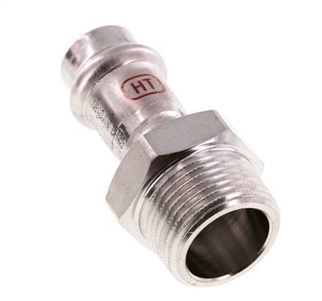 Racor a presión - 15 mm hembra y R 3/4'' macho - Acero inoxidable