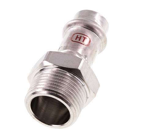 Racor a presión - 15 mm hembra y R 3/4'' macho - Acero inoxidable