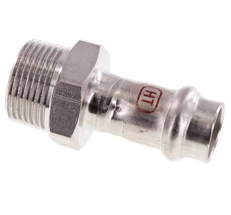 Racor a presión - 15 mm hembra y R 3/4'' macho - Acero inoxidable