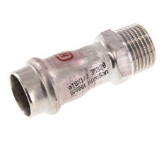Racor a presión - 18 mm hembra y R 1/2'' macho - Acero inoxidable