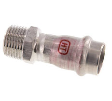 Racor a presión - 18 mm hembra y R 1/2'' macho - Acero inoxidable