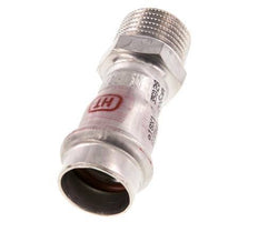 Racor a presión - 18 mm hembra y R 1/2'' macho - Acero inoxidable