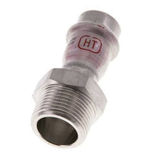 Racor a presión - 18 mm hembra y R 3/4'' macho - Acero inoxidable