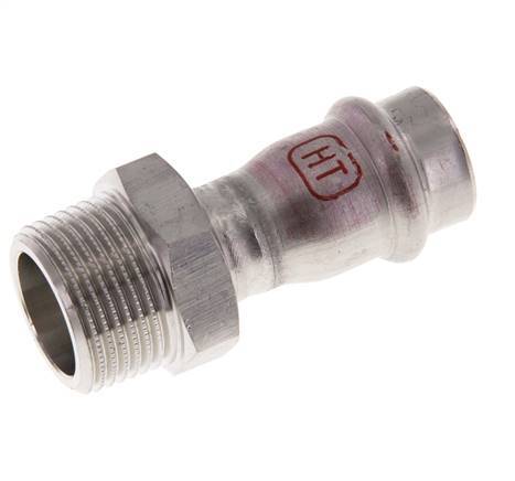 Racor a presión - 18 mm hembra y R 3/4'' macho - Acero inoxidable