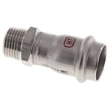 Racor a presión - 22 mm hembra y R 1/2'' macho - Acero inoxidable