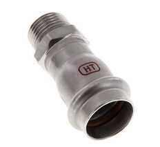 Racor a presión - 22 mm hembra y R 1/2'' macho - Acero inoxidable