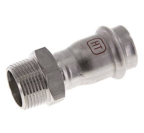 Racor a presión - 22 mm hembra y R 3/4'' macho - Acero inoxidable