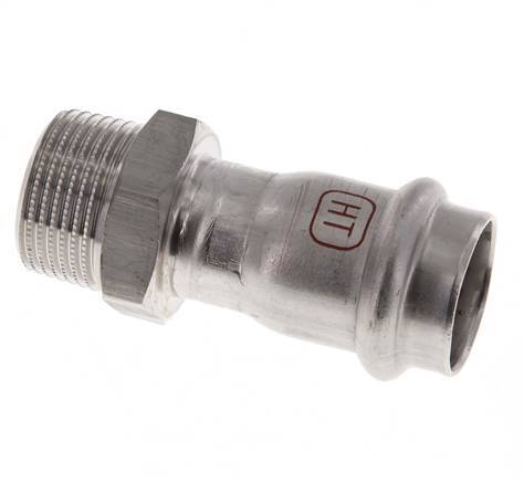 Racor a presión - 22 mm hembra y R 3/4'' macho - Acero inoxidable