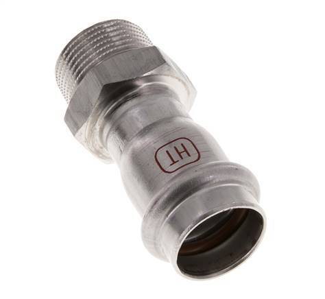 Racor a presión - 22 mm hembra y R 3/4'' macho - Acero inoxidable