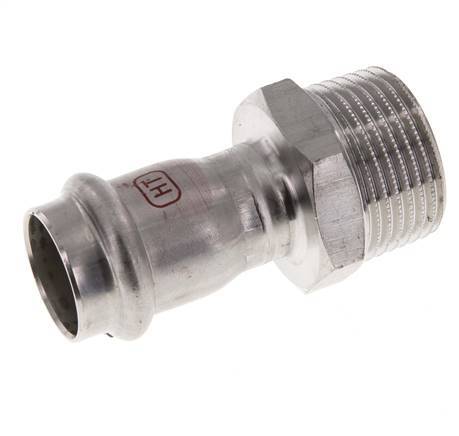 Racor a presión - 22 mm hembra y R 1'' macho - Acero inoxidable