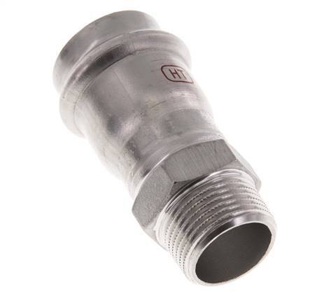 Racor a presión - 28 mm hembra y R 3/4'' macho - Acero inoxidable