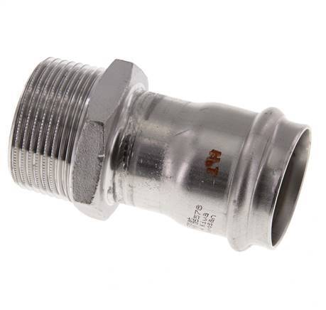 Racor a presión - 35 mm hembra y R 1-1/4'' macho - Acero inoxidable