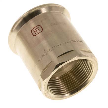 Press Fitting - 54mm Hembra & Rp 1-1/2'' Hembra - Aleación de cobre