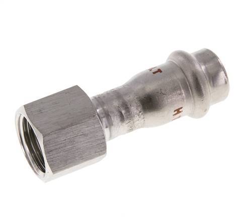 Press Fitting - 15mm Hembra & Rp 1/2'' Hembra - Acero Inoxidable