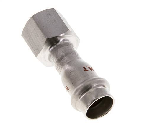 Press Fitting - 15mm Hembra & Rp 1/2'' Hembra - Acero Inoxidable